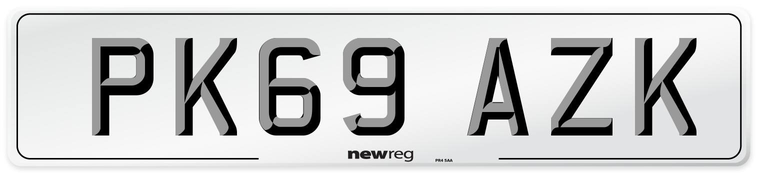 PK69 AZK Number Plate from New Reg